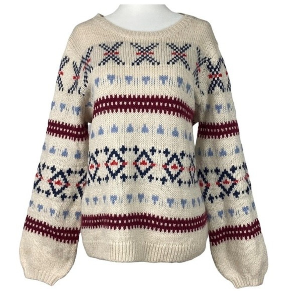 Old Navy Knit Sweater Womens Small Oversized Pullover Scoop Neck Casual